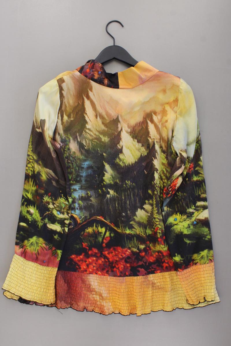 Benetton Seidenbluse Gr. 44 Langarm mehrfarbig