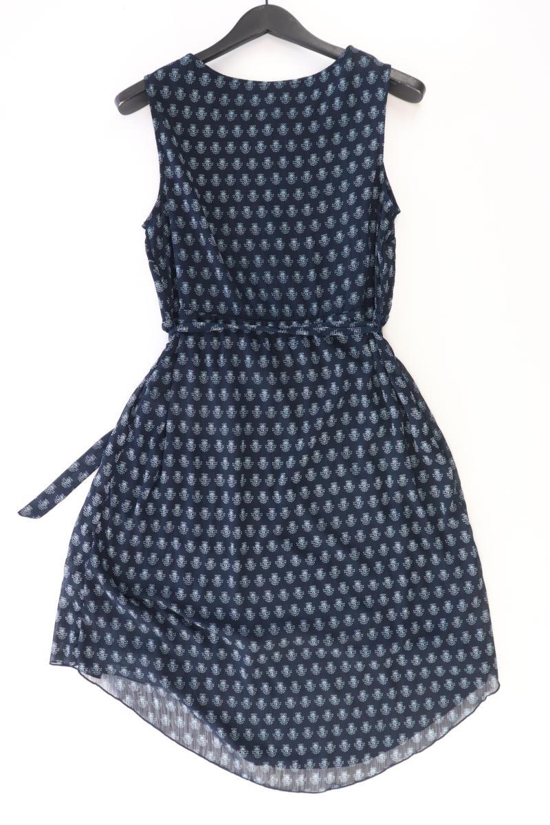 Street One Chiffonkleid Gr. 38 mit Gürtel Ärmellos blau aus Polyester