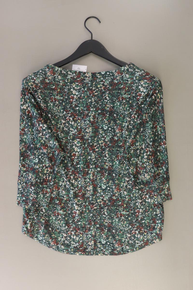 s.Oliver Feinstrickpullover Gr. S mit Blumenmuster grün aus Viskose