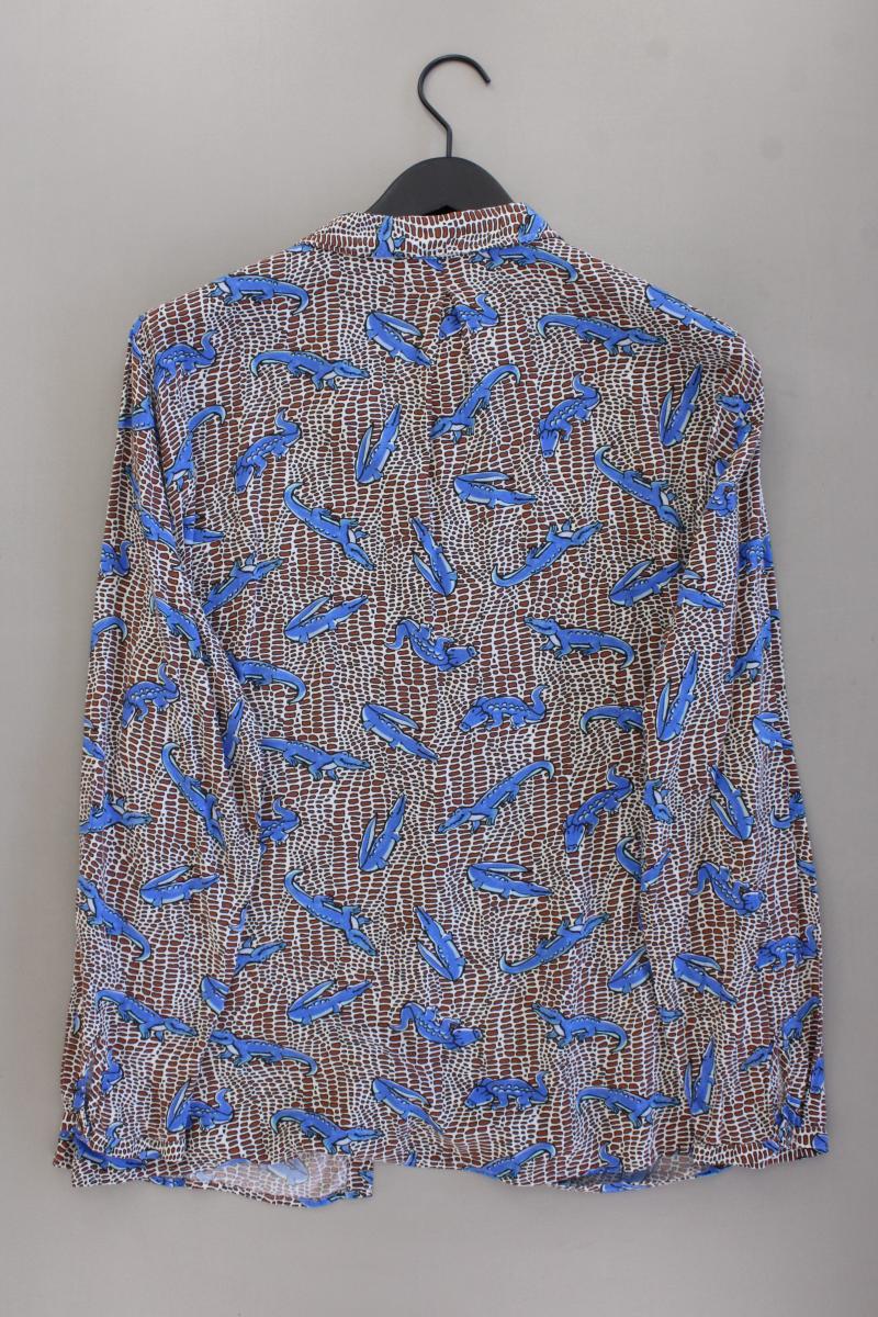 Milano Italy Bluse mit Krokodilmuster Gr. 46 Langarm mehrfarbig aus Viskose