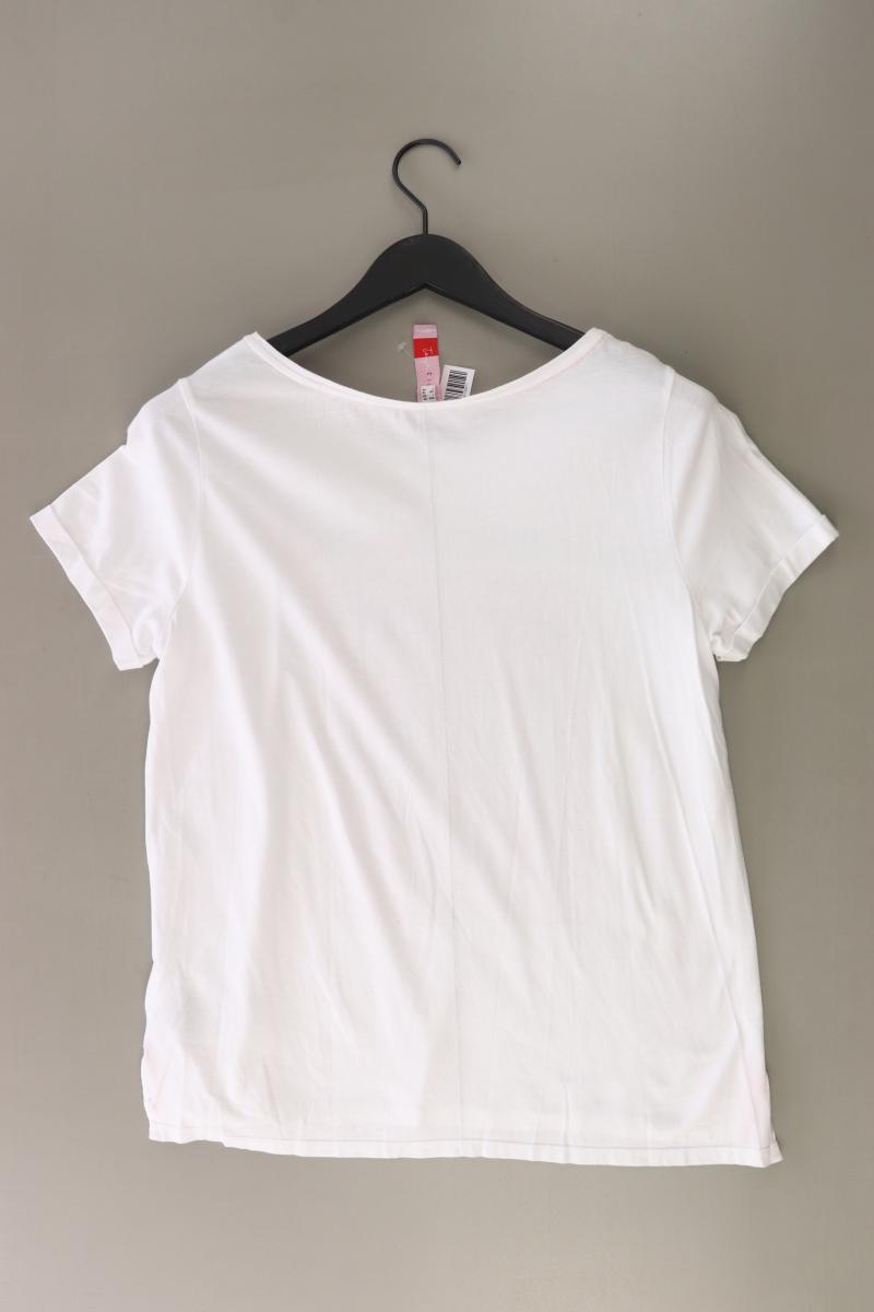 Street One Printshirt Gr. 40 Kurzarm weiß aus Baumwolle