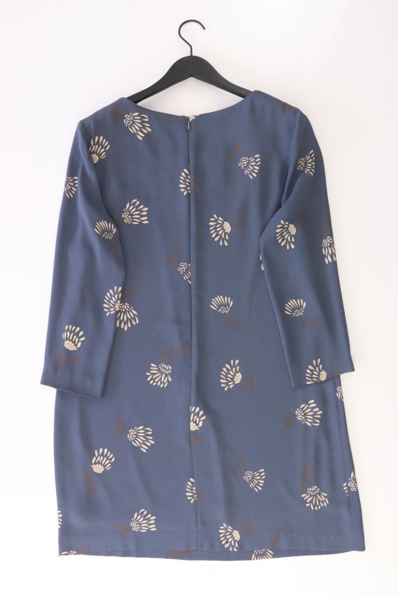 Seventy Sergio Tegon Midikleid Gr. 42 mit Blumenmuster 3/4 Ärmel blau