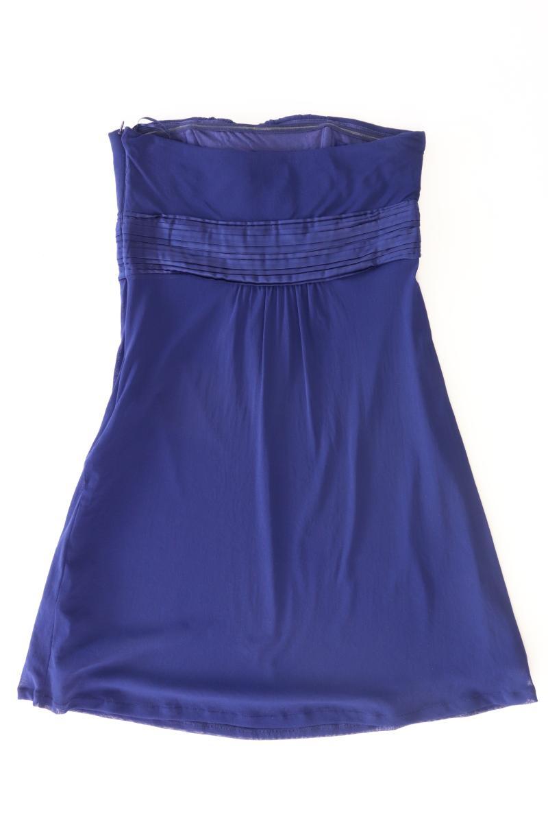 s.Oliver Bandeaukleid Gr. 36 Ärmellos blau aus Baumwolle