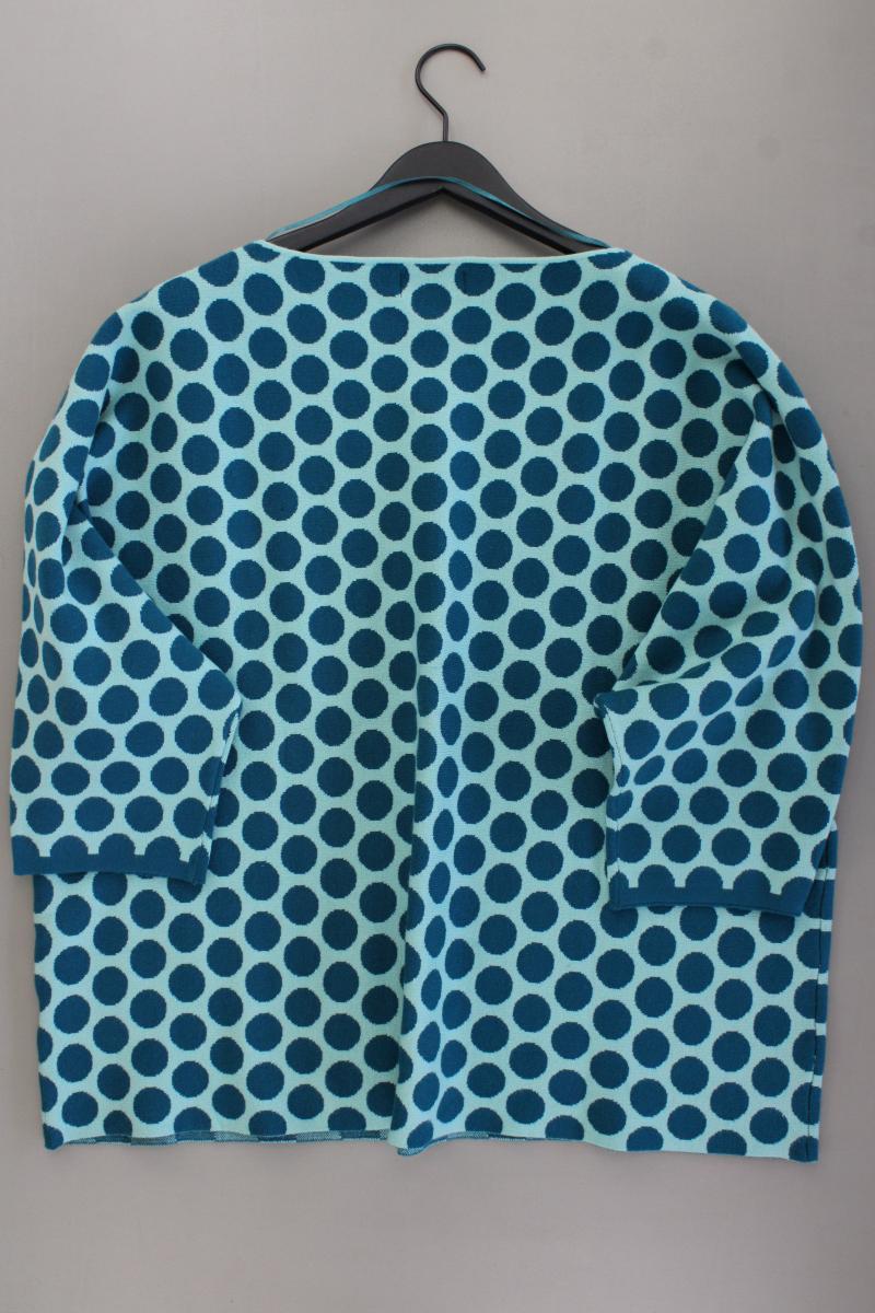 fiora blue Feinstrickpullover Gr. 52 gepunktet neuwertig blau aus Viskose