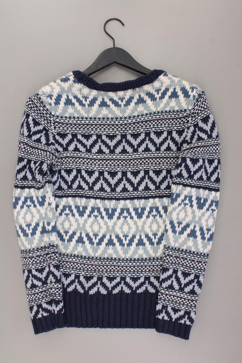 edc by Esprit Grobstrickpullover Gr. M mit Faire-Isle-Muster blau aus Polyacryl