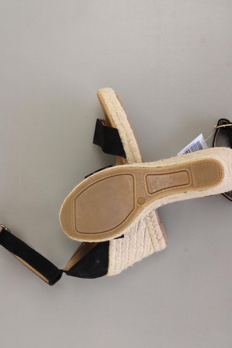 MANFIELD Sandaletten mit Keilabsatz Gr. 38 schwarz