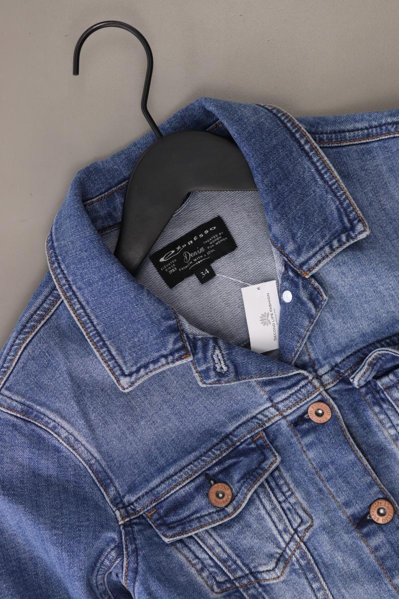 Expresso Jeansjacke Gr. 34 blau aus Baumwolle