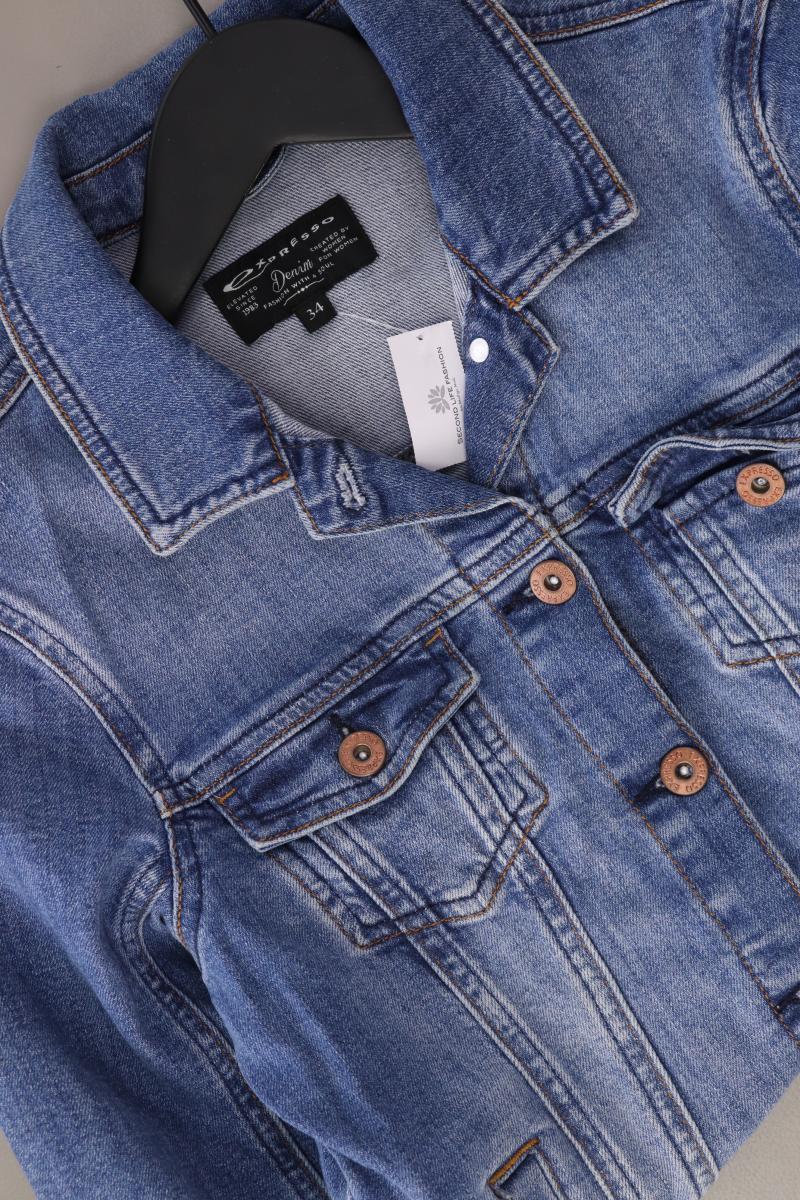 Expresso Jeansjacke Gr. 34 blau aus Baumwolle