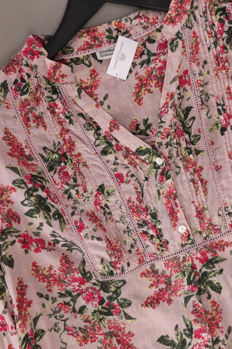 Street One Langarmbluse Gr. 40 mit Blumenmuster rosa aus Baumwolle