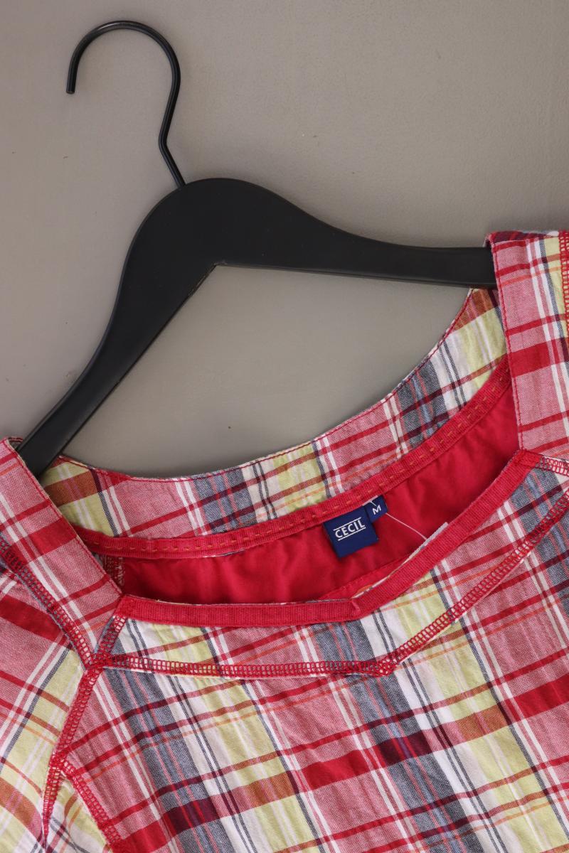 Cecil Karobluse Gr. M kariert Kurzarm rot aus Baumwolle