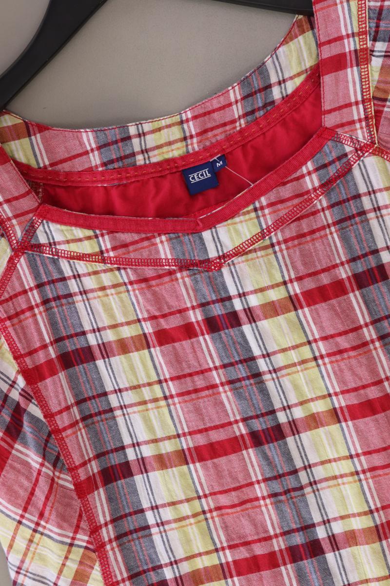 Cecil Karobluse Gr. M kariert Kurzarm rot aus Baumwolle