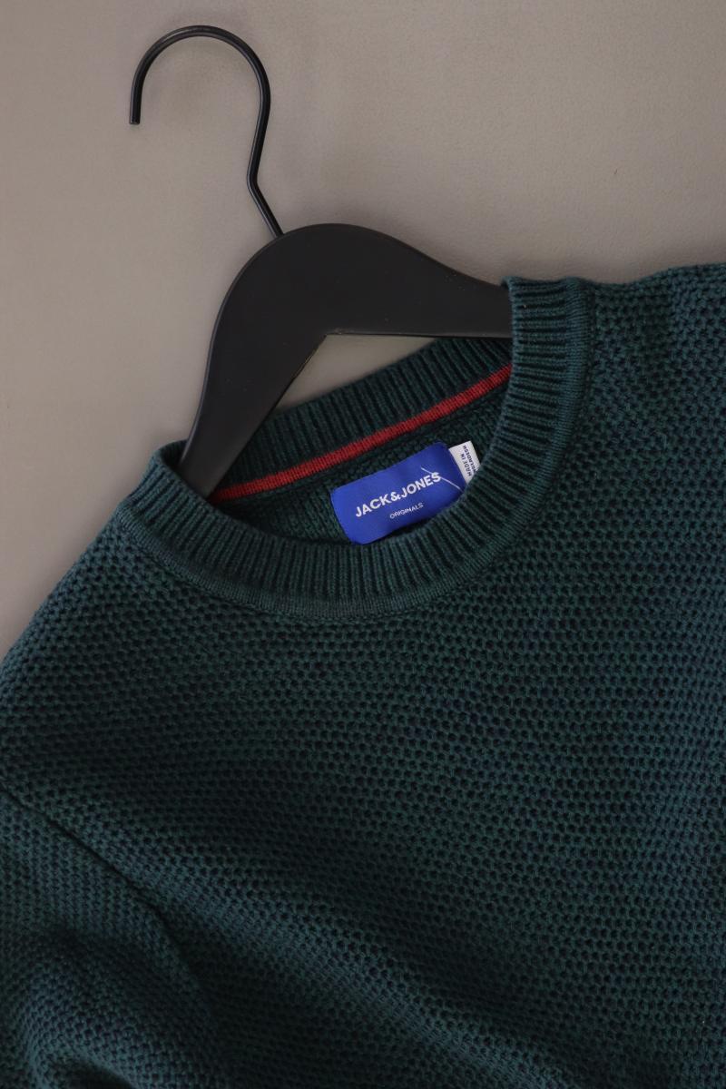 Jack & Jones Feinstrickpullover für Herren Gr. M blau aus Baumwolle