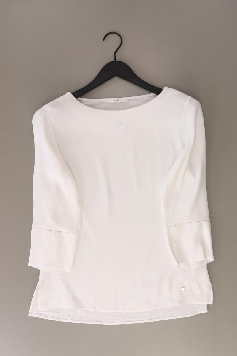 Brax Regular Bluse Gr. 36 3/4 Ärmel weiß aus Polyester