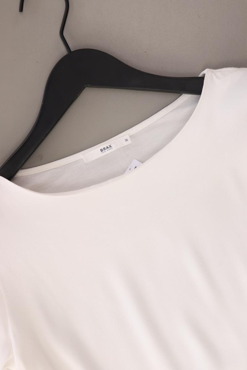 Brax Regular Bluse Gr. 36 3/4 Ärmel weiß aus Polyester