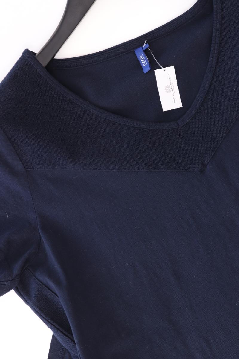 Cecil T-Shirt Gr. L Kurzarm blau aus Baumwolle