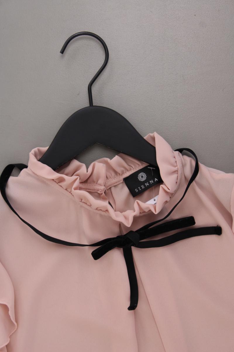 Sienna Rüschenbluse Gr. 34 neuwertig Kurzarm rosa aus Polyester