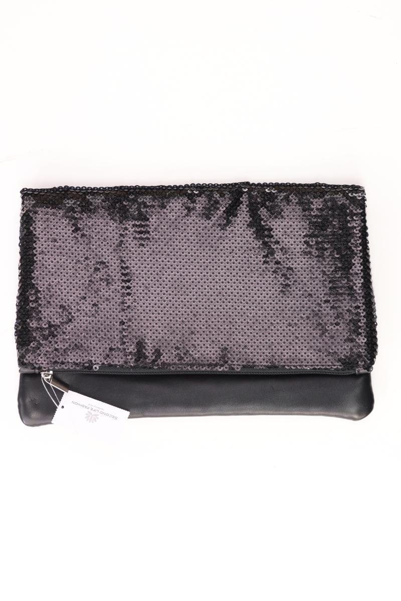 Clutch mit Pailletten schwarz