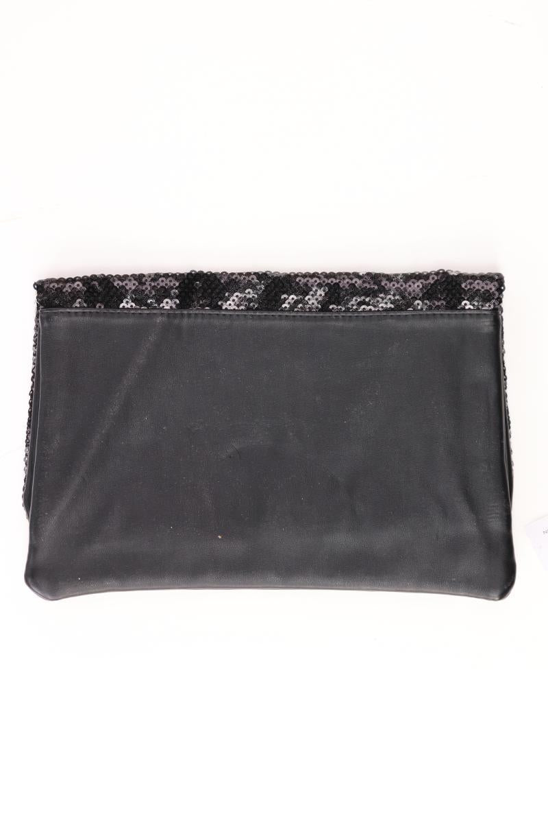 Clutch mit Pailletten schwarz