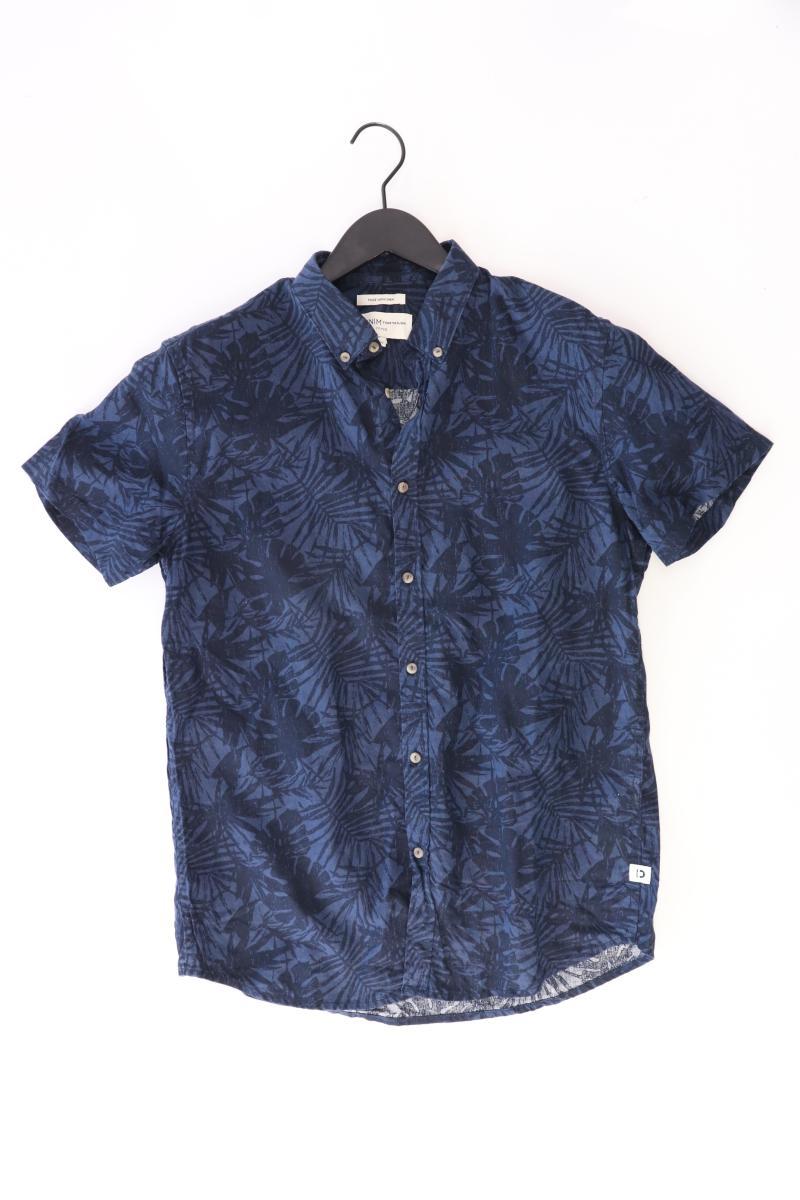 Tom Tailor (Denim) Kurzarmhemd für Herren Gr. M blau aus Baumwolle
