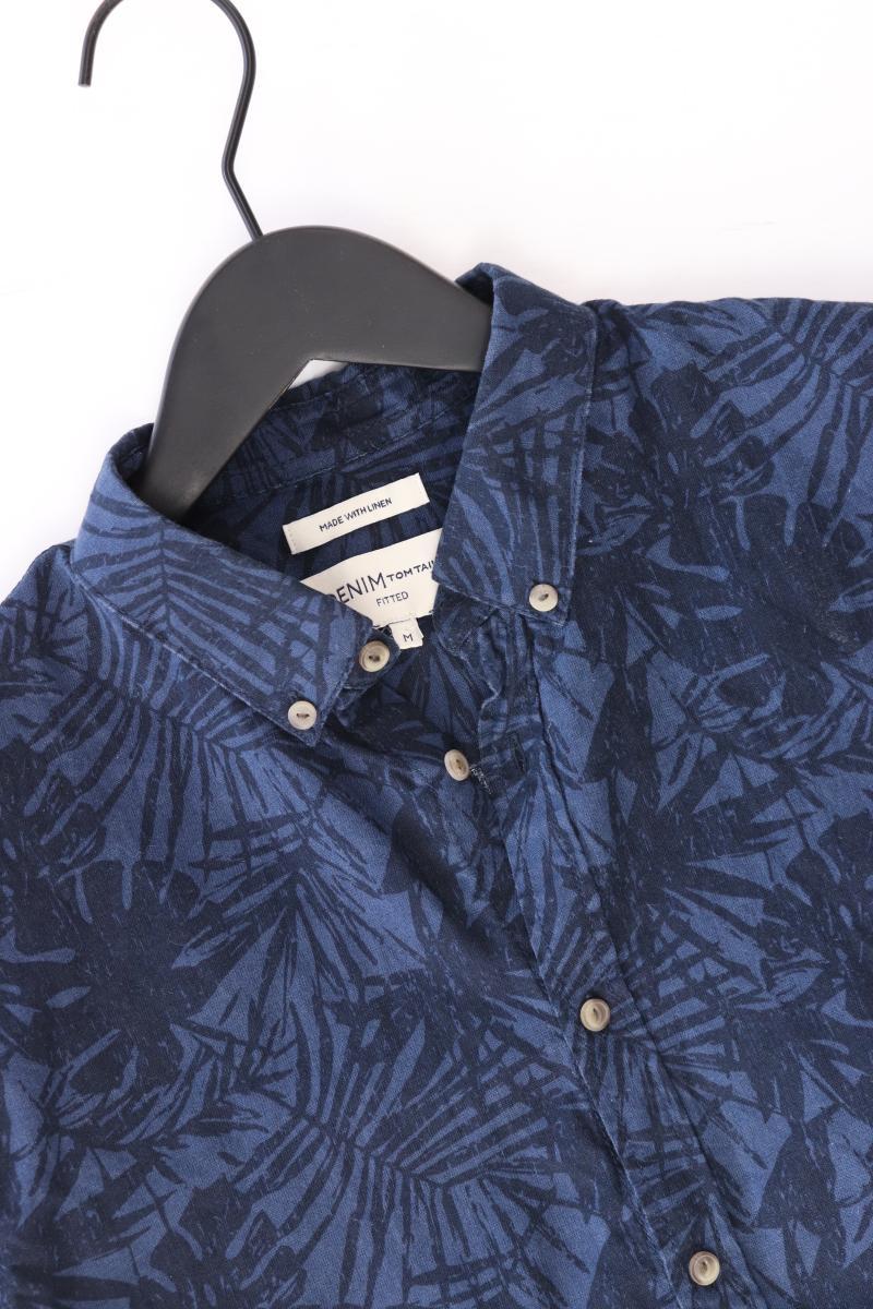 Tom Tailor (Denim) Kurzarmhemd für Herren Gr. M blau aus Baumwolle