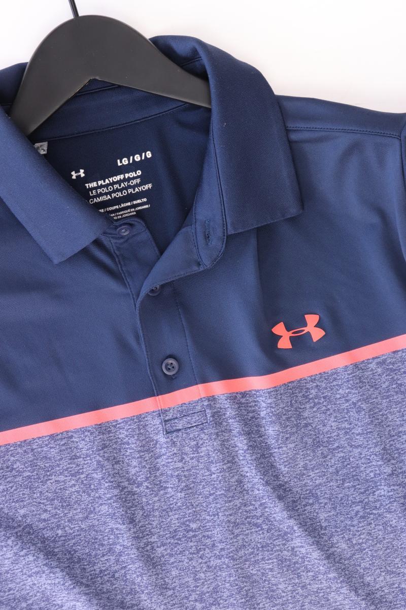 under armour Sportshirt für Herren Gr. L Kurzarm blau aus Polyester