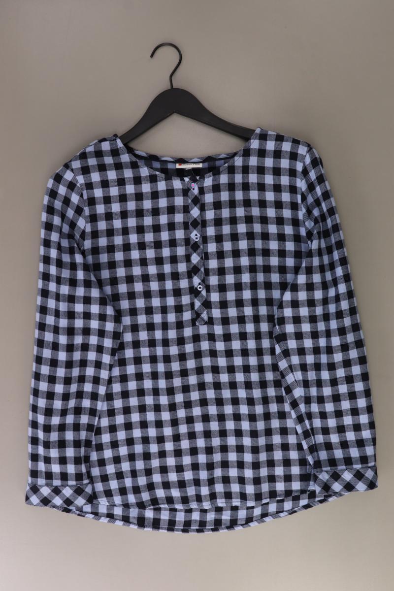 Street One Karobluse Gr. 44 kariert Langarm blau aus Baumwolle