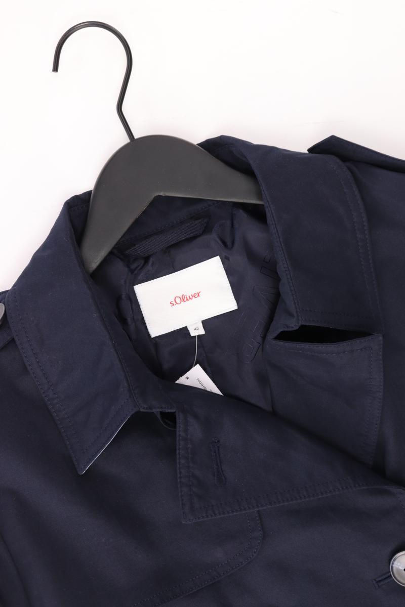 s.Oliver Trenchcoat Gr. 42 blau aus Baumwolle