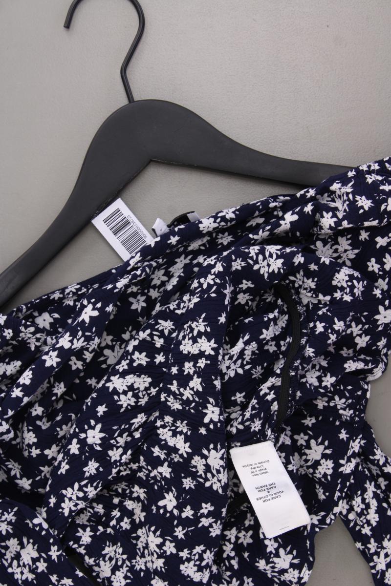 About You Langarmbluse Gr. 38 mit Blumenmuster blau aus Viskose