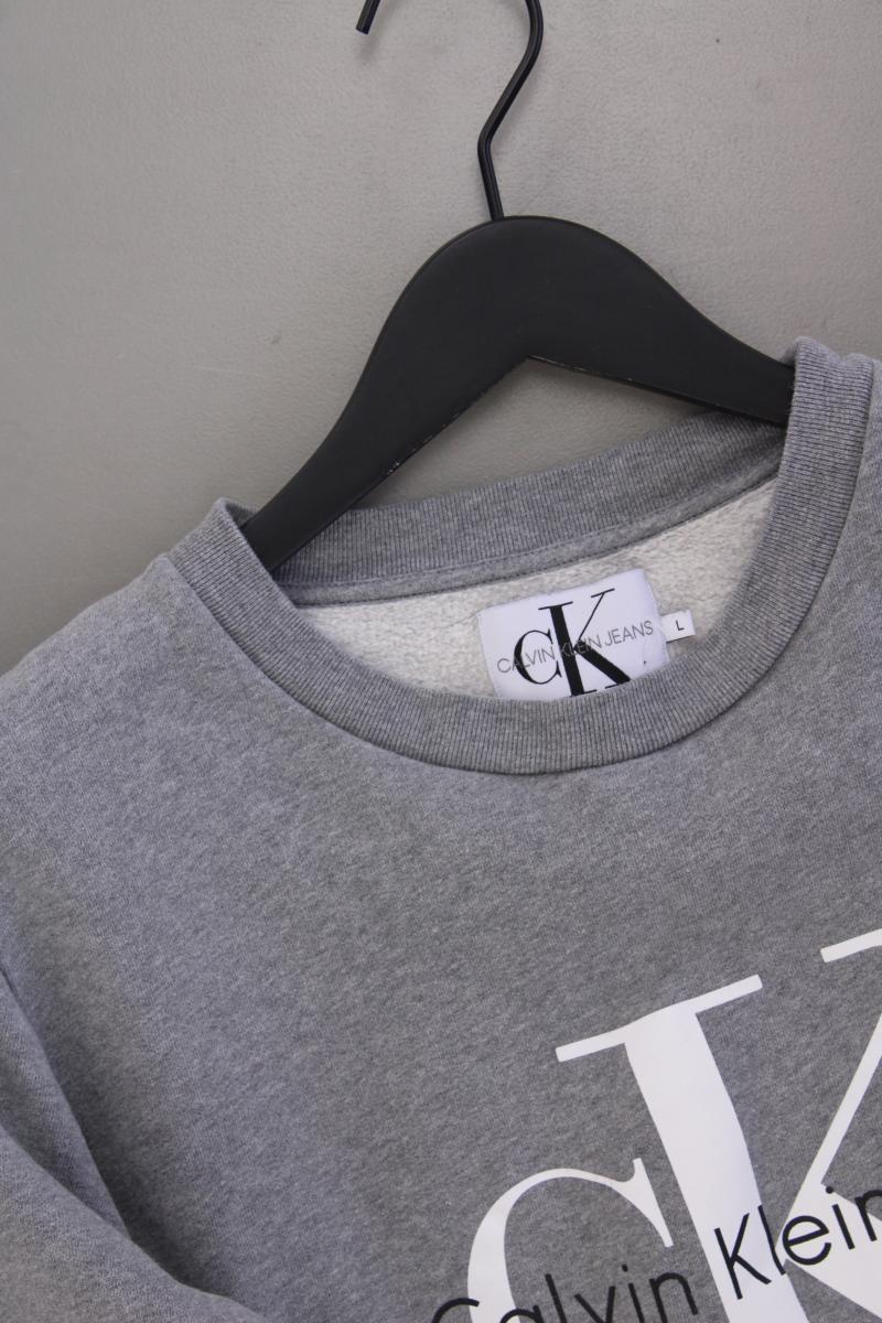 Calvin Klein Jeans Crop Pullover Gr. L grau