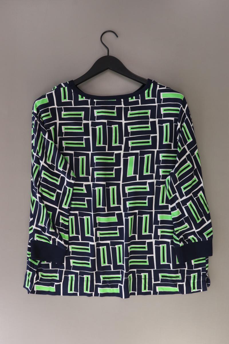 Esprit Oversize-Bluse Gr. 42 geometrisches Muster 3/4 Ärmel blau aus Viskose