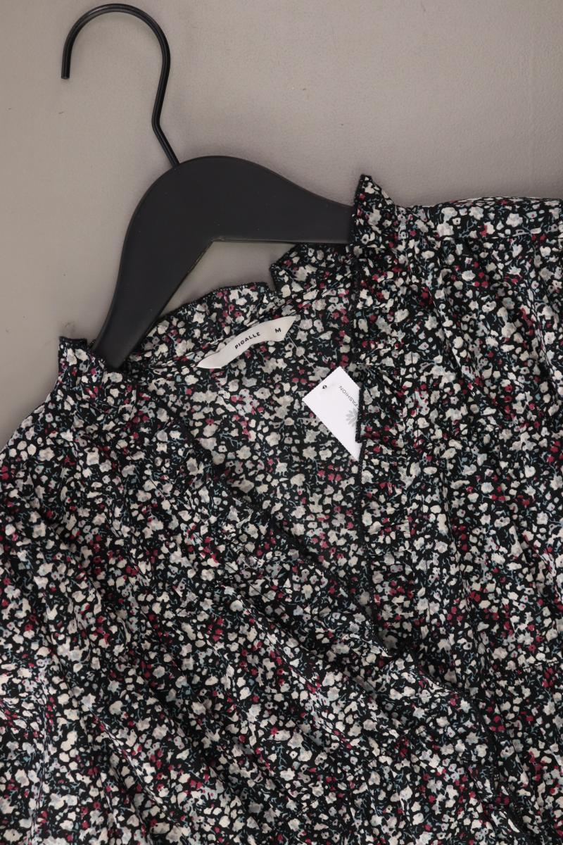 PIGALLE Rüschenbluse Gr. M mit Blumenmuster Langarm mehrfarbig aus Polyester