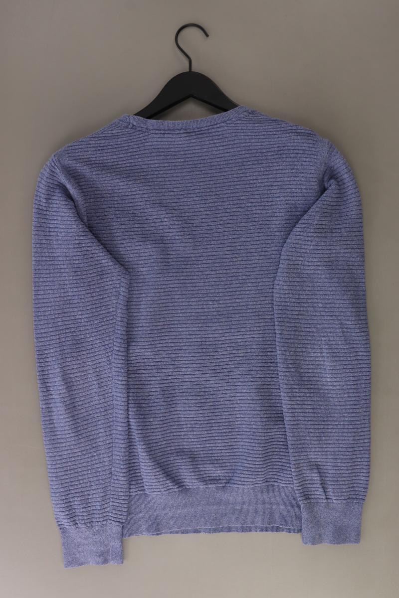 Naketano Feinstrickpullover für Herren Gr. L blau aus Baumwolle