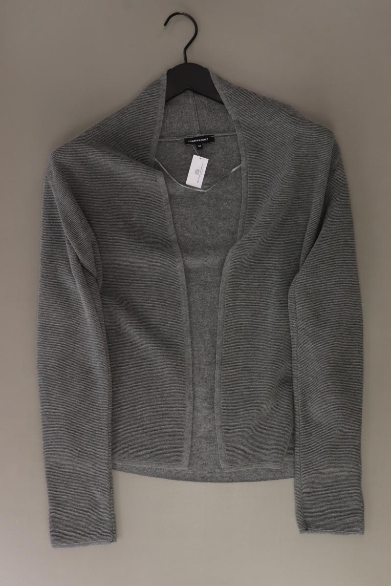 More&More Strickjacke Gr. 34 Langarm grau aus Viskose