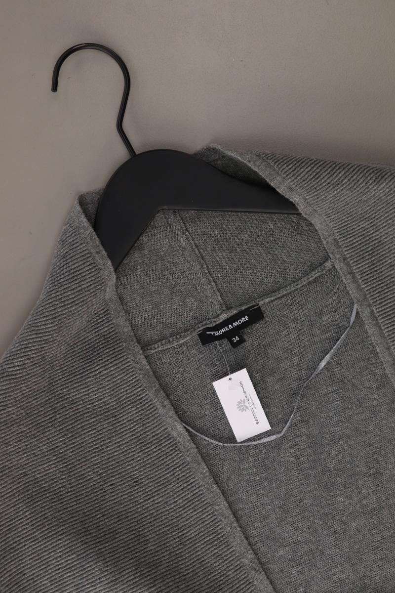 More&More Strickjacke Gr. 34 Langarm grau aus Viskose