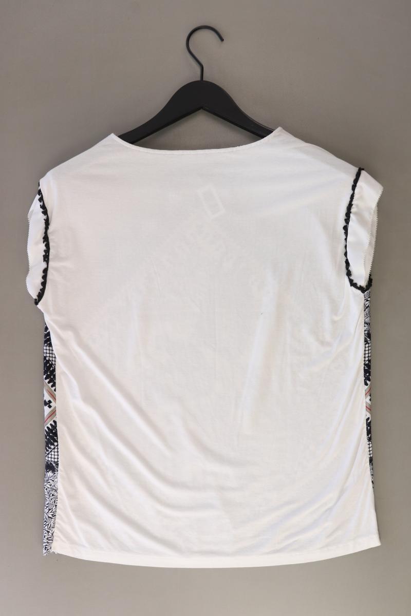 Taifun Kurzarmbluse Gr. 40 blau aus Polyester