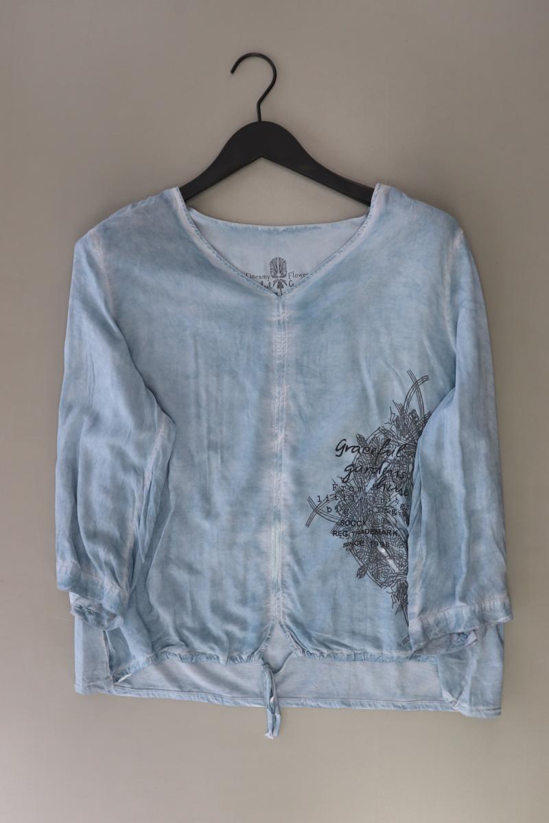 Soccx Regular Bluse Gr. 42 3/4 Ärmel blau aus Viskose