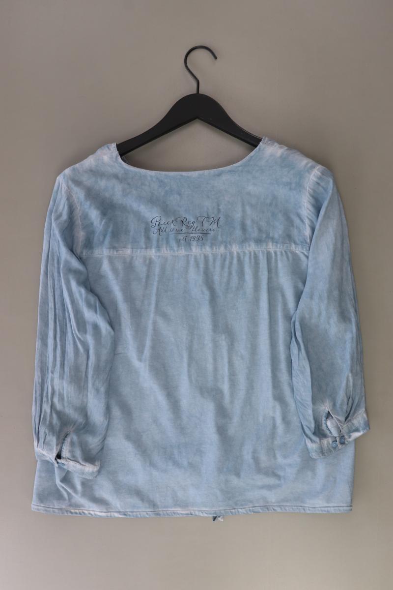 Soccx Regular Bluse Gr. 42 3/4 Ärmel blau aus Viskose
