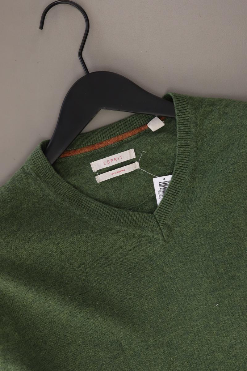 Esprit Merinowollpullover für Herren Gr. S olivgrün