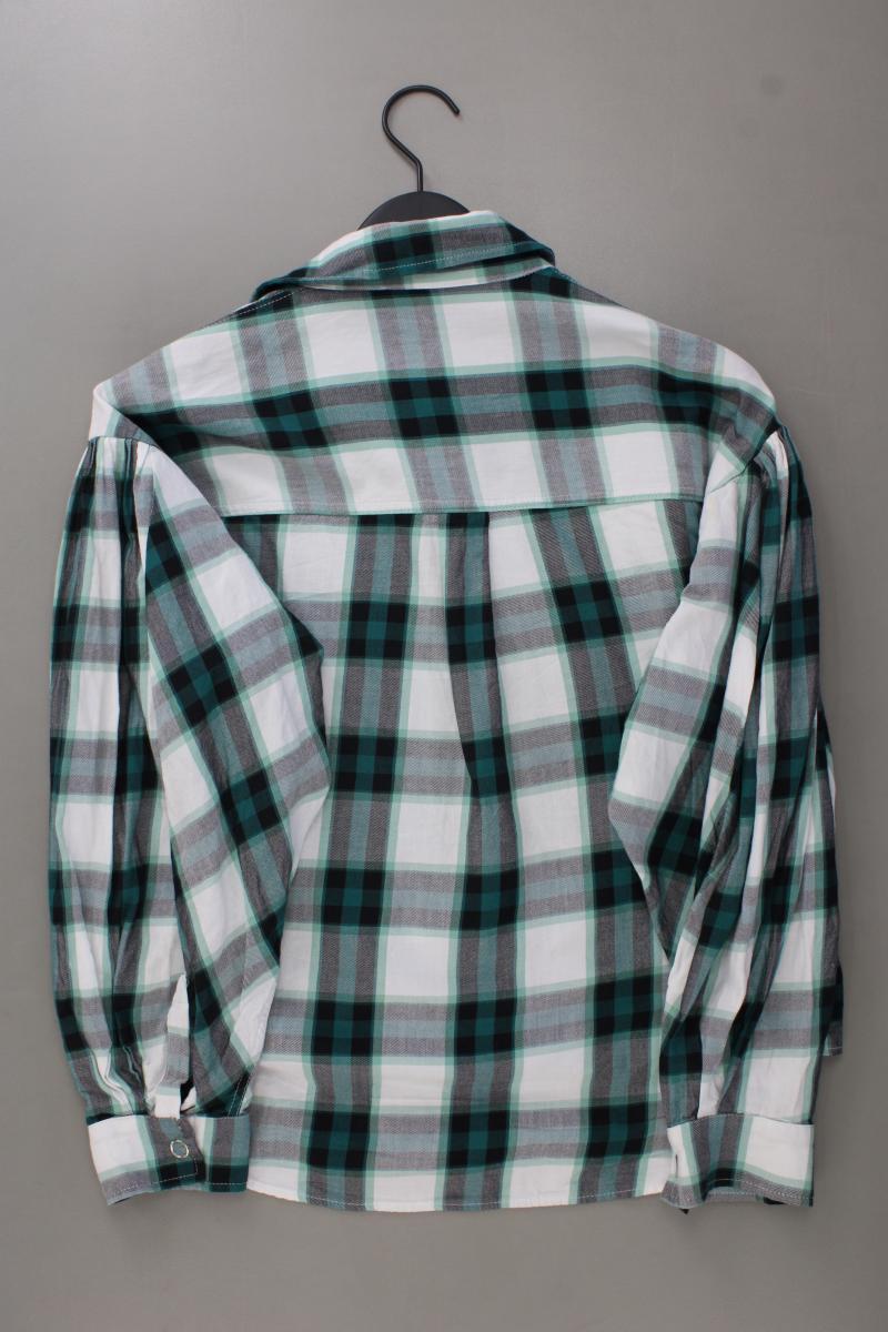 Bershka Karobluse Gr. M/L kariert Langarm grün aus Baumwolle
