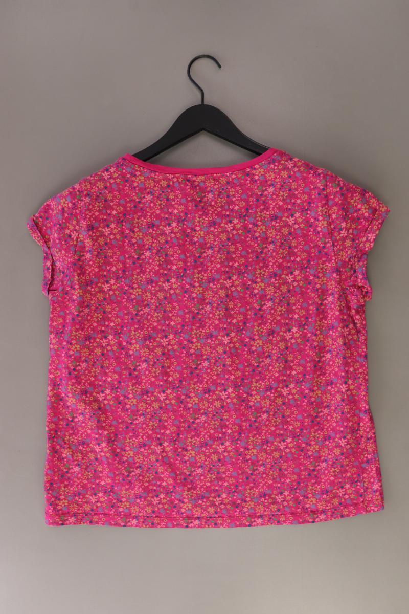 edc by Esprit Printshirt Gr. XL mit Blumenmuster Kurzarm pink aus Baumwolle