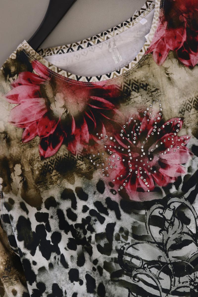 Hucke Printshirt Gr. 44 Langarm mehrfarbig aus Baumwolle