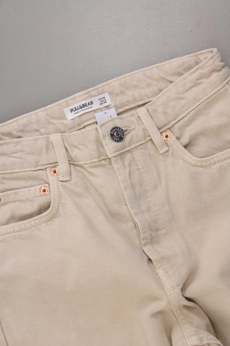 Pull&Bear 7/8 Jeans Gr. 36 creme aus Baumwolle
