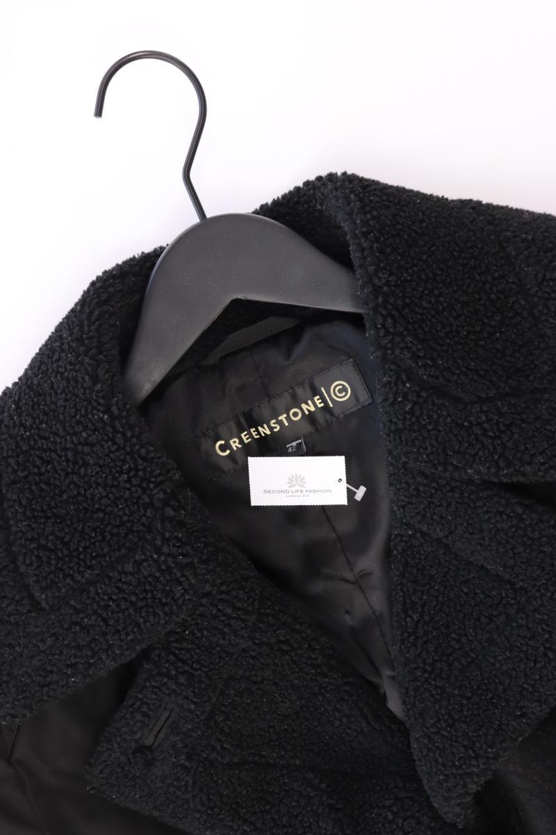 Creenstone Lange Jacke Gr. 42 schwarz aus Polyester