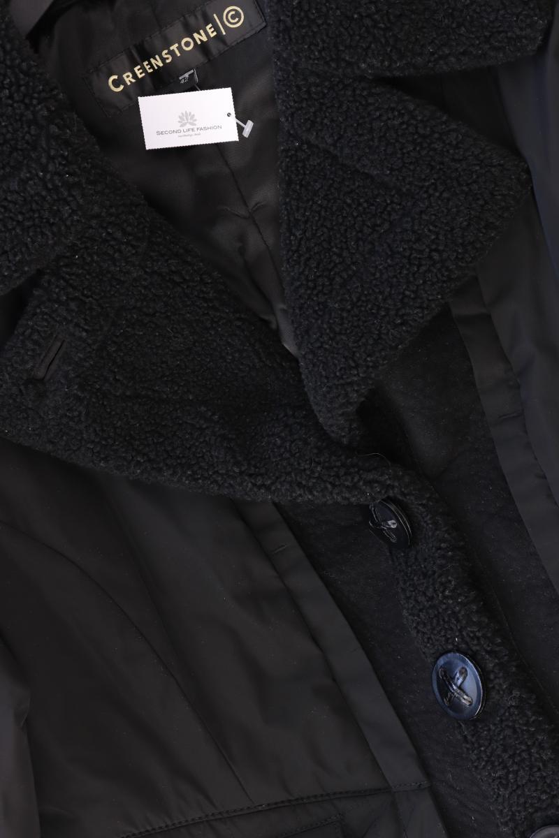 Creenstone Lange Jacke Gr. 42 schwarz aus Polyester