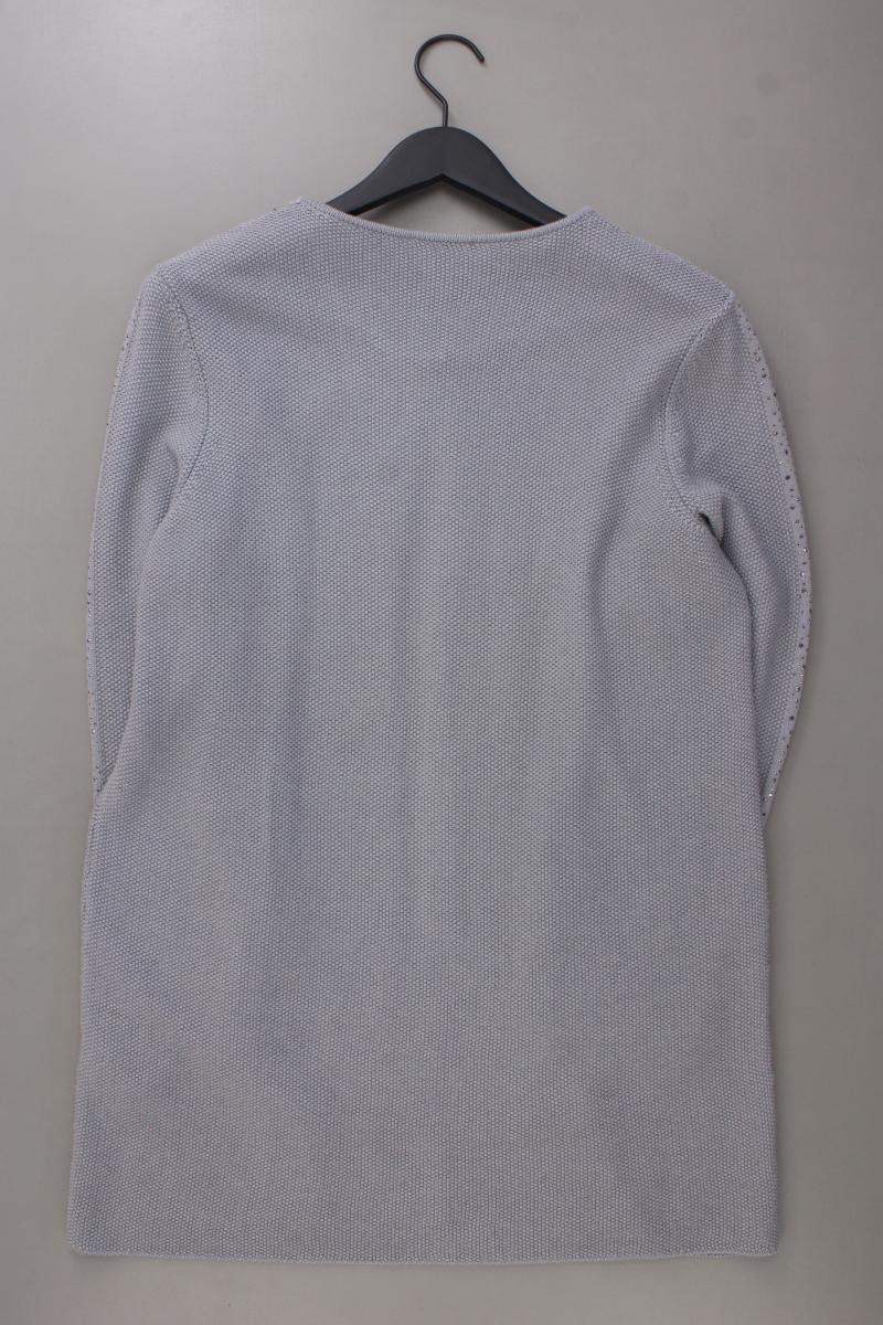 Mona Strickjacke Gr. 44 neuwertig Langarm grau aus Baumwolle