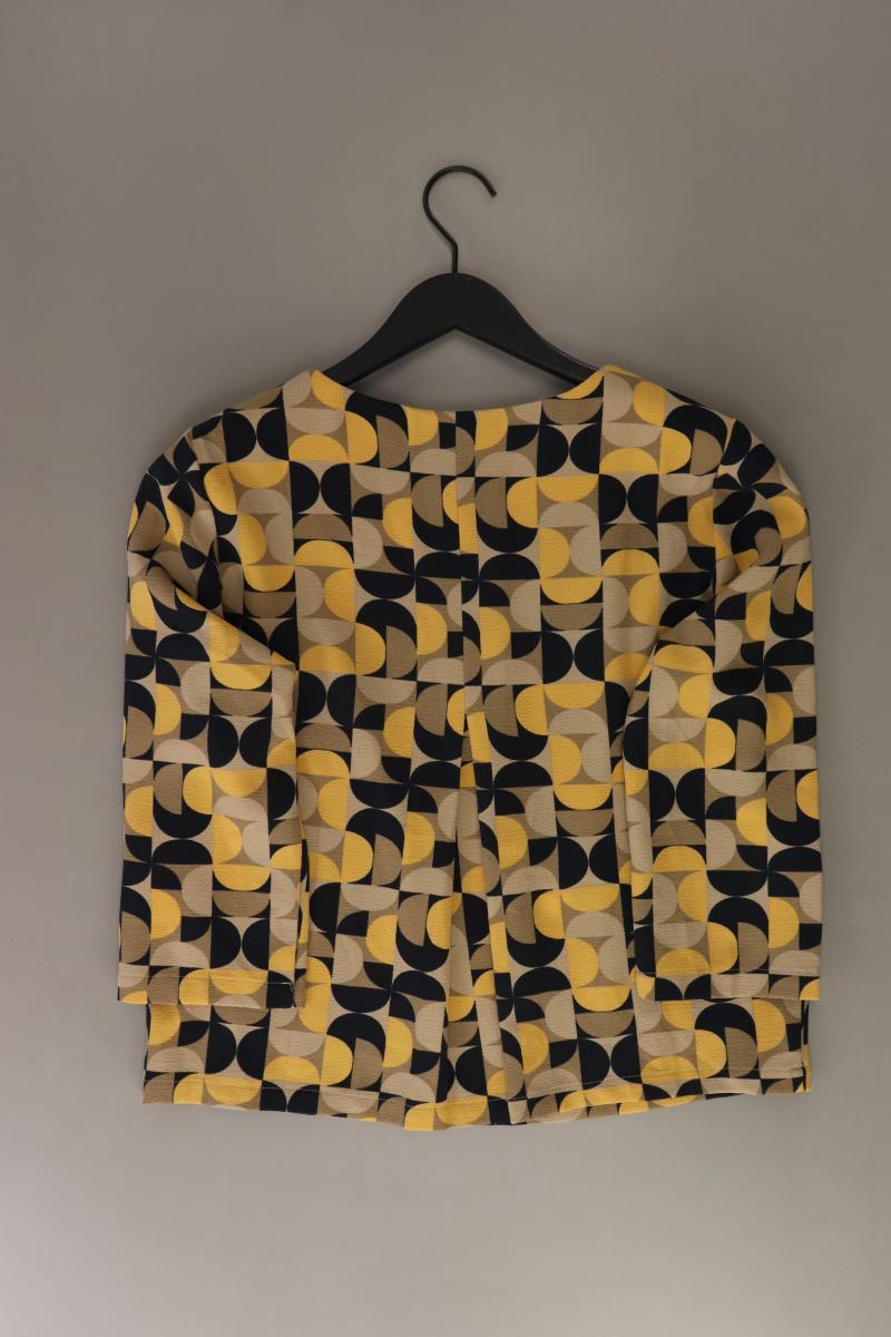 Opus Bluse Falesha Cheerful Gr. 38 geometrisches Muster 3/4 Ärmel gelb