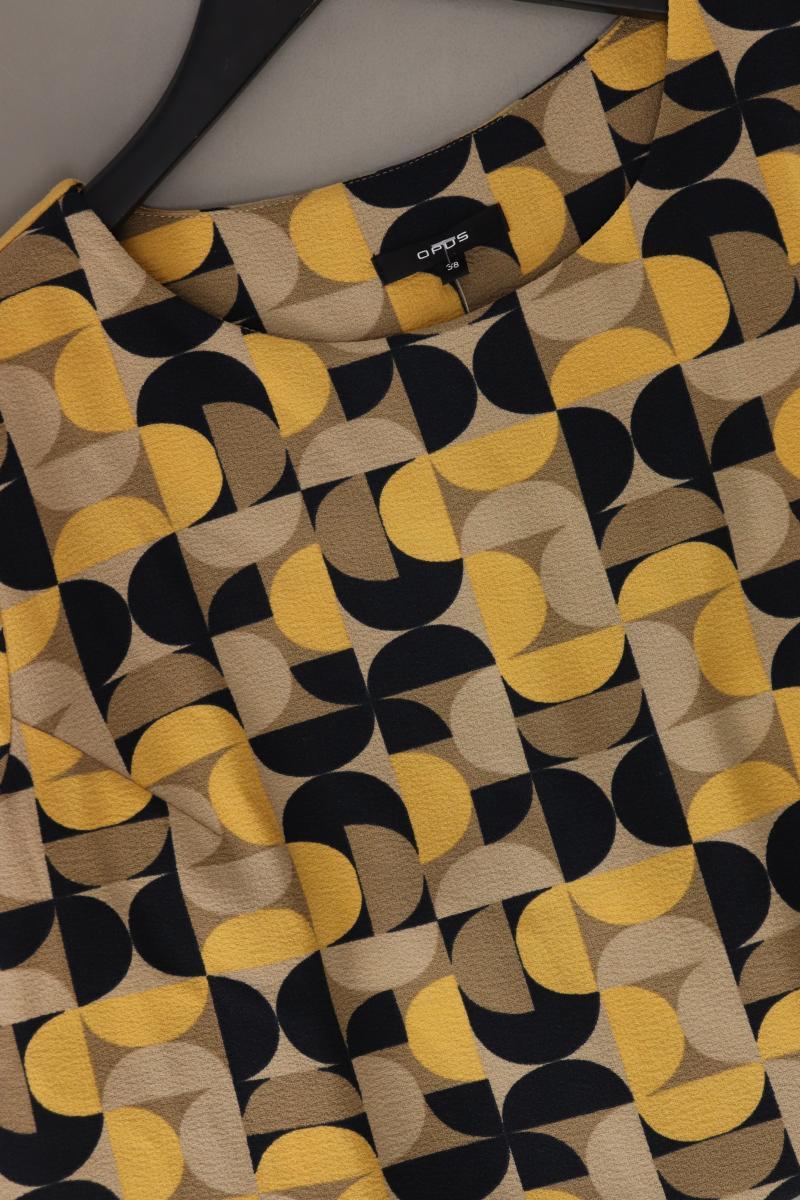 Opus Bluse Falesha Cheerful Gr. 38 geometrisches Muster 3/4 Ärmel gelb