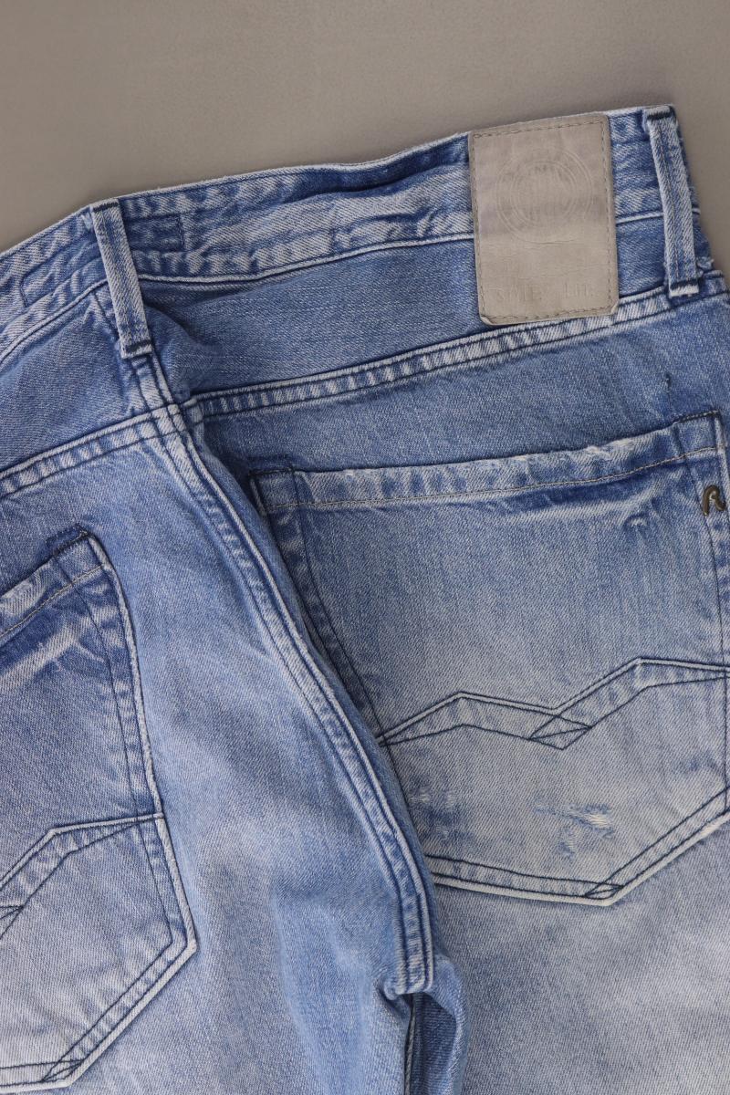 Replay Straight Jeans für Herren Gr. W34 blau aus Baumwolle