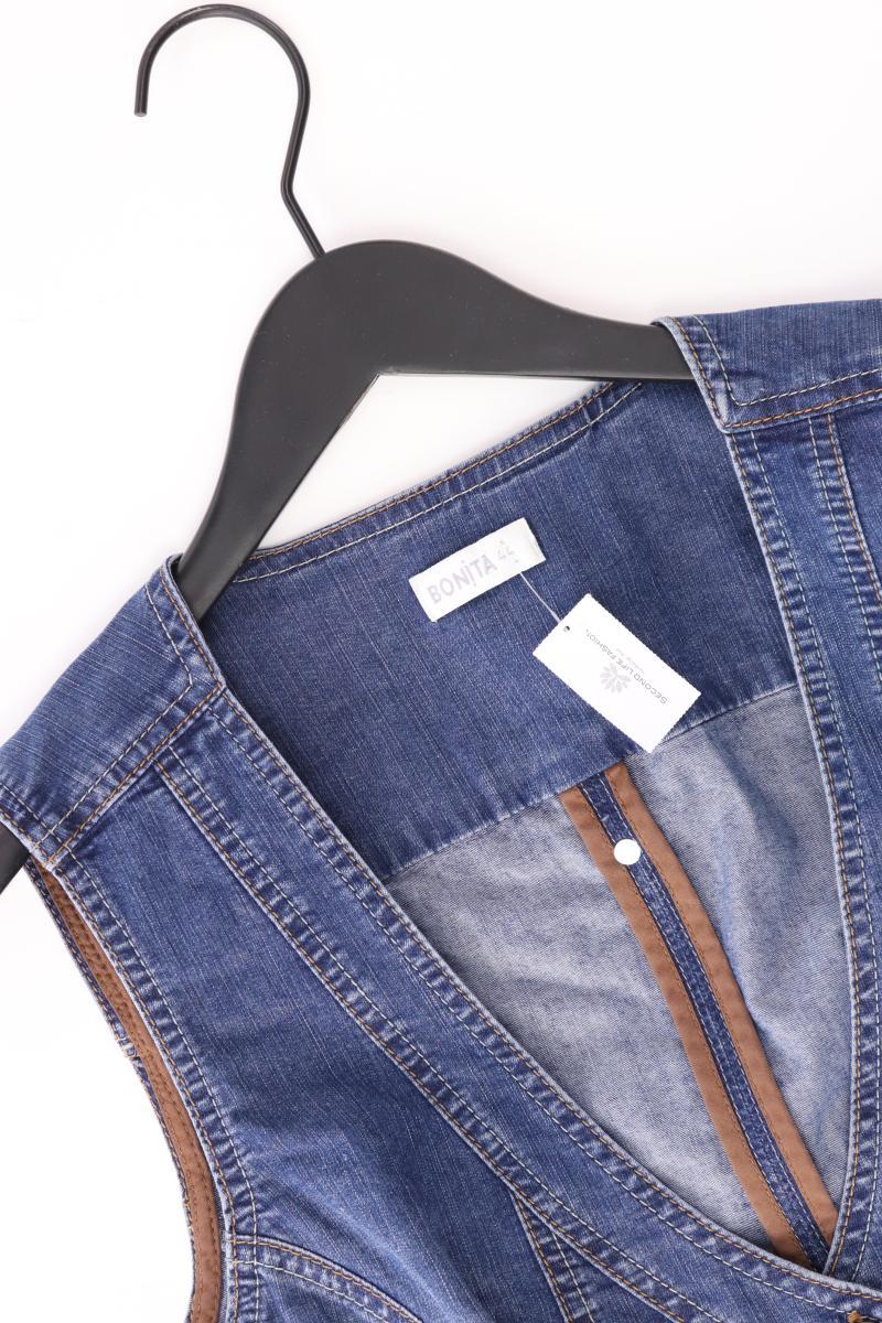 Bonita Regular Weste Gr. 44 blau aus Baumwolle