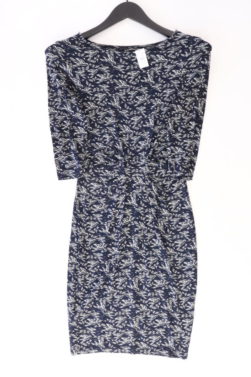 Warehouse Stretchkleid Gr. 34 3/4 Ärmel blau aus Viskose